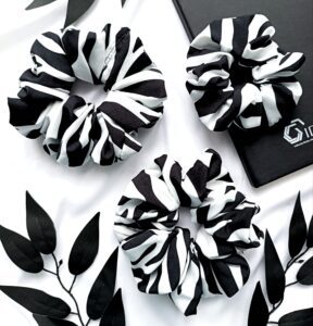 Gumka do włosów we wzór zebry