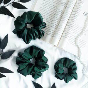 Scrunchie do włosów butelkowa zieleń