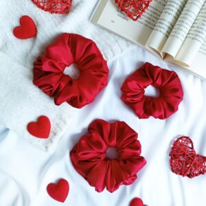 Czerwona scrunchie do włosów