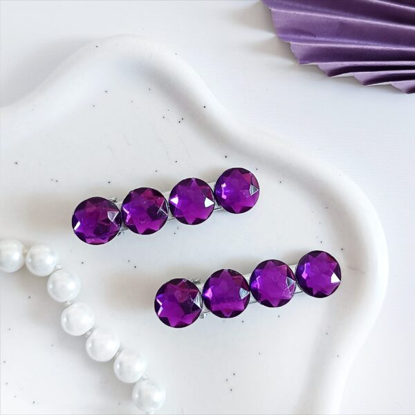 Zestaw spinek do włosów - fioletowe kółka