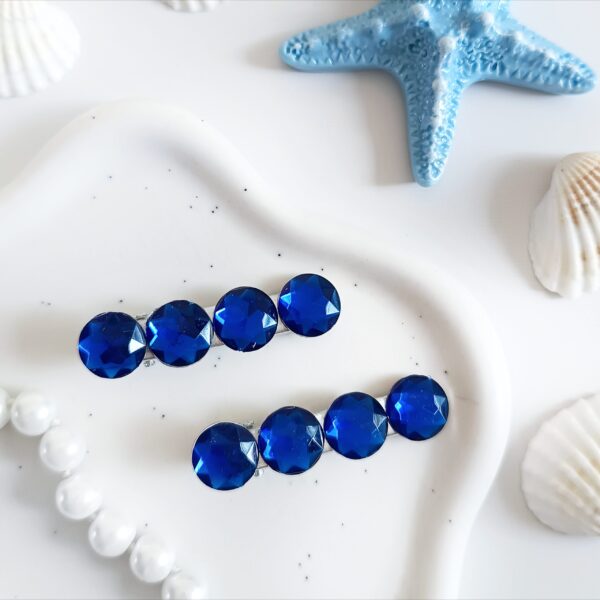 Zestaw spinek do włosów - chabrowe kółka