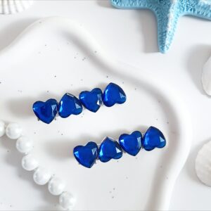 Zestaw spinek do włosów - chabrowe serca