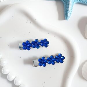Zestaw spinek do włosów - chabrowe kwiatki