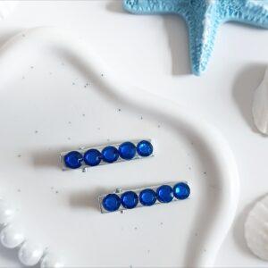 Zestaw spinek do włosów - chabrowe kółka