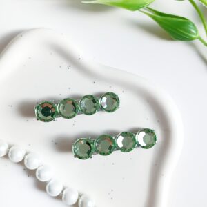 Zestaw spinek do włosów - jasnozielone kółka