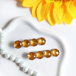 Zestaw spinek do włosów - żółte kółka