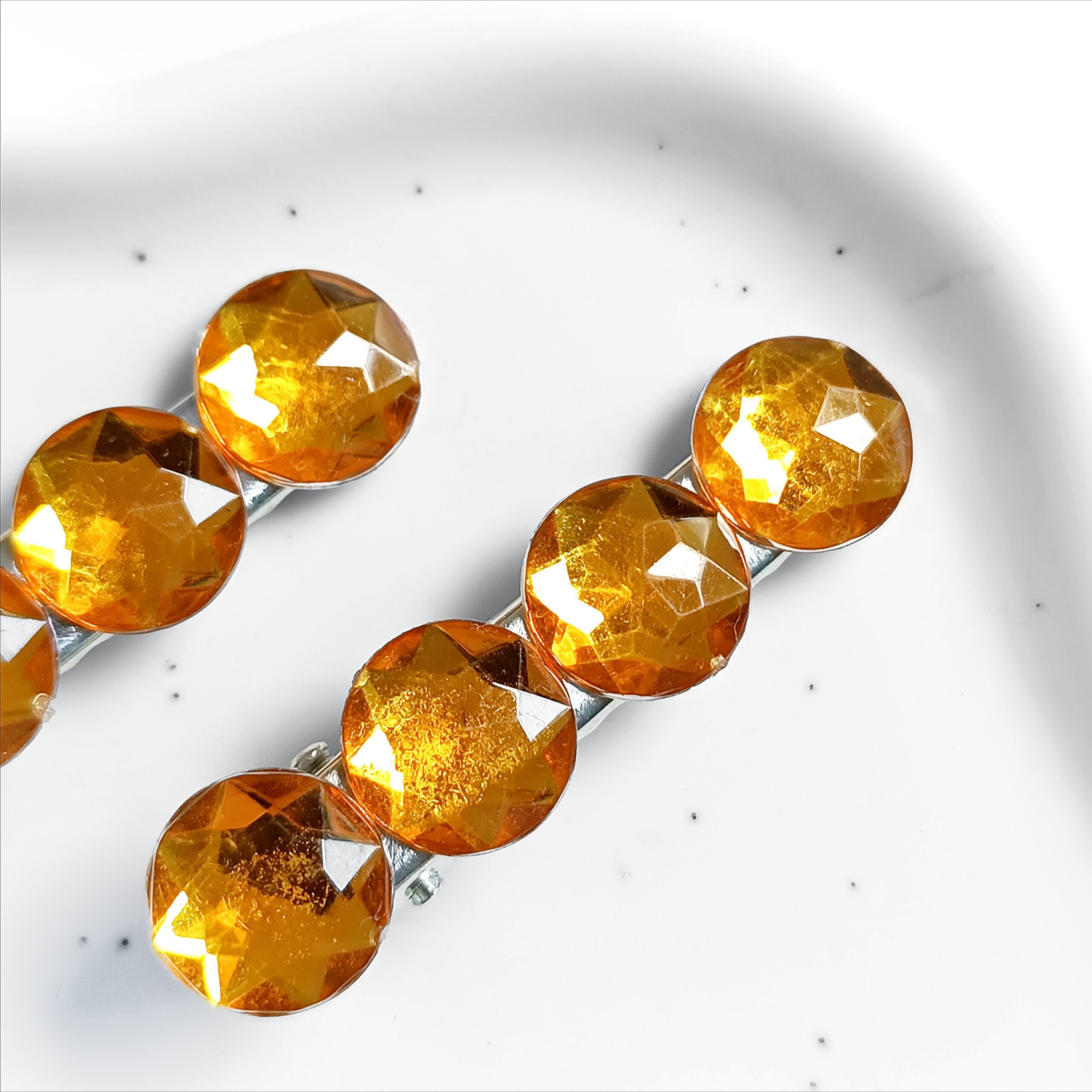 Zestaw spinek do włosów - żółte kółka - obrazek 2