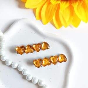 Zestaw spinek do włosów - żółte serca