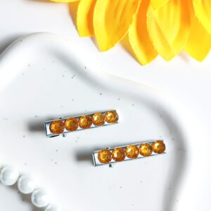 Zestaw spinek do włosów - żółte kółka