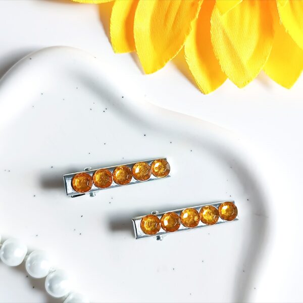 Zestaw spinek do włosów - żółte kółka