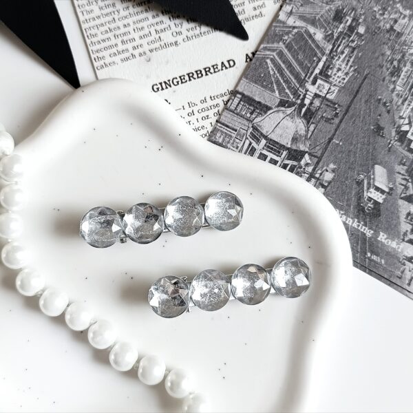 Zestaw spinek do włosów - srebrne kółka