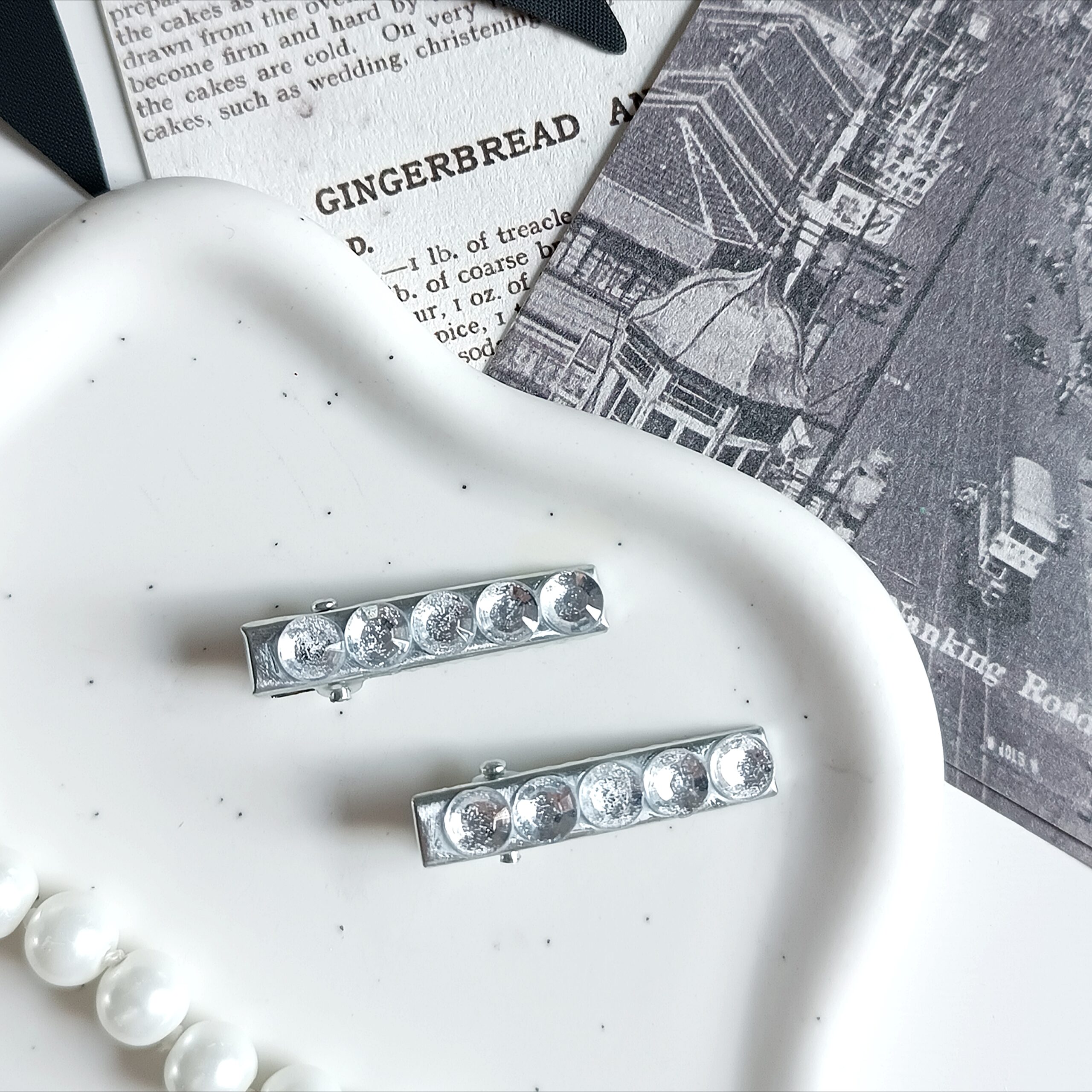 Zestaw spinek do włosów - srebrne kółka