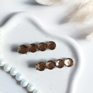 Zestaw spinek do włosów - cappuccino kółka