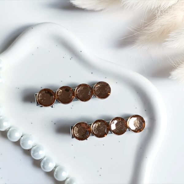 Zestaw spinek do włosów - cappuccino kółka