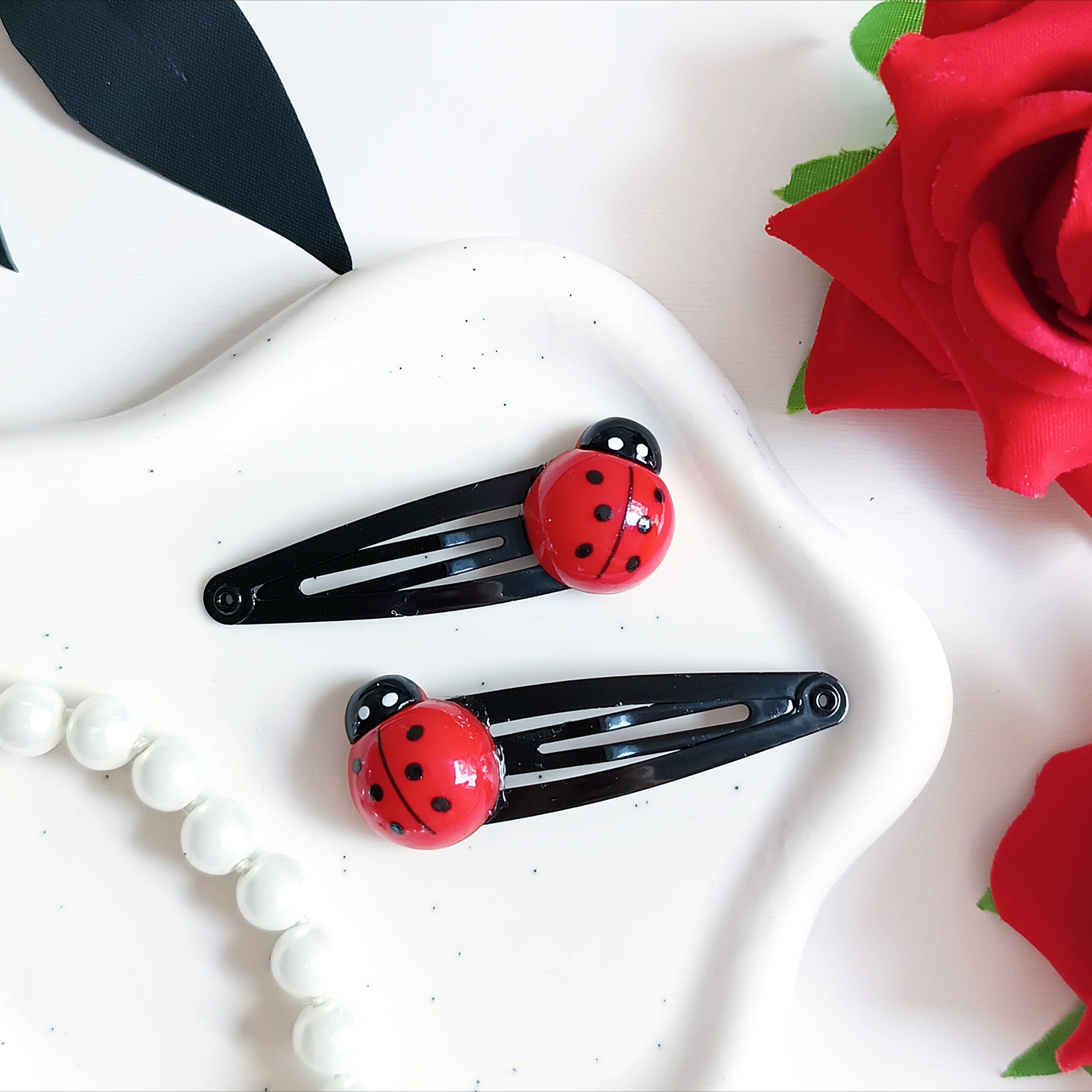 Spinki do włosów dla dzieci - biedronki