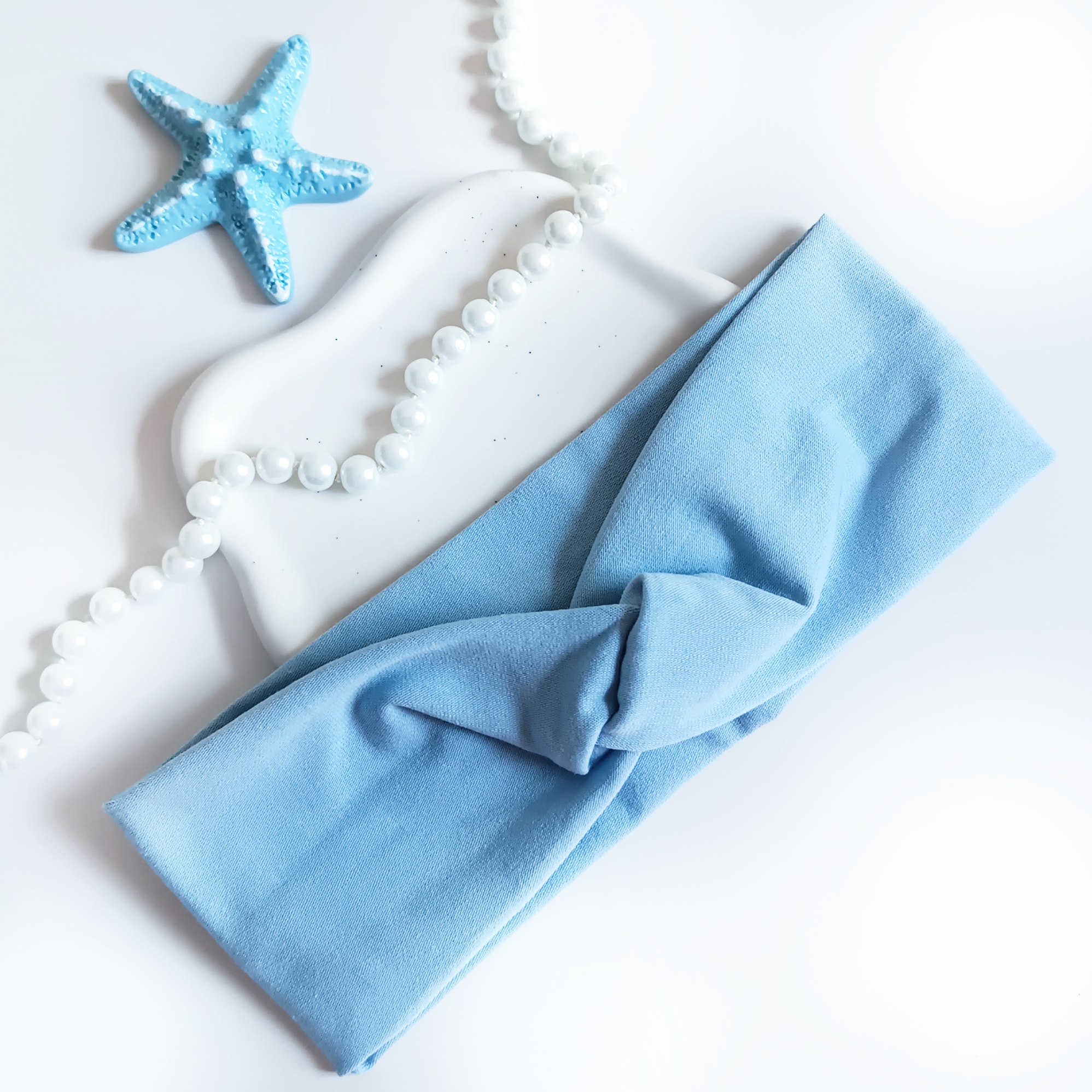 Opaska do włosów - dziecięca - jasnoniebieska