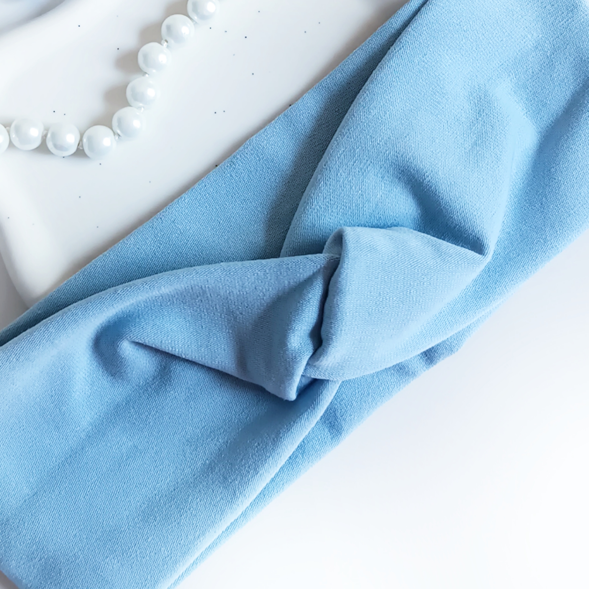 Opaska do włosów - dziecięca - jasnoniebieska - obrazek 5