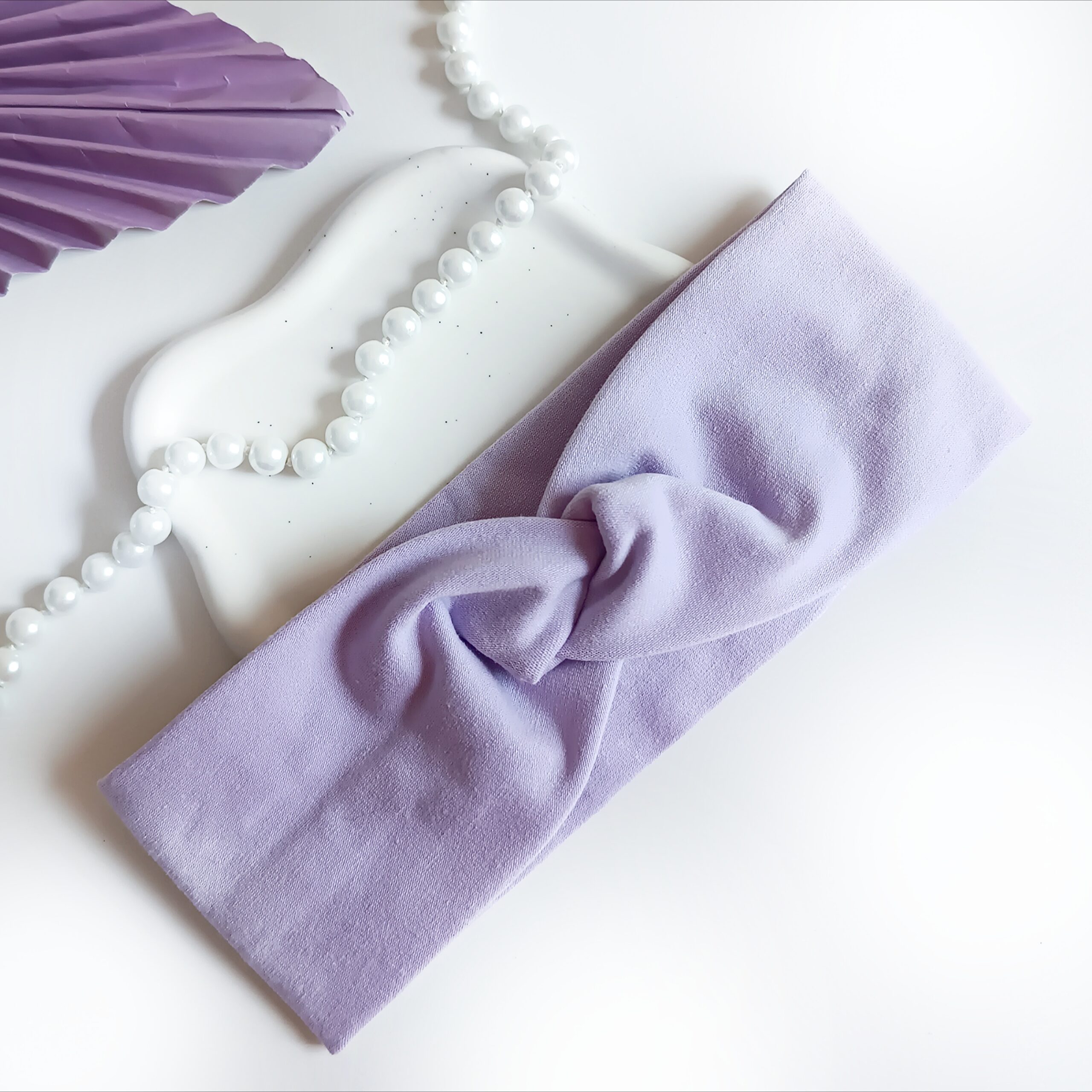 Opaska do włosów - dziecięca - jasnofioletowa