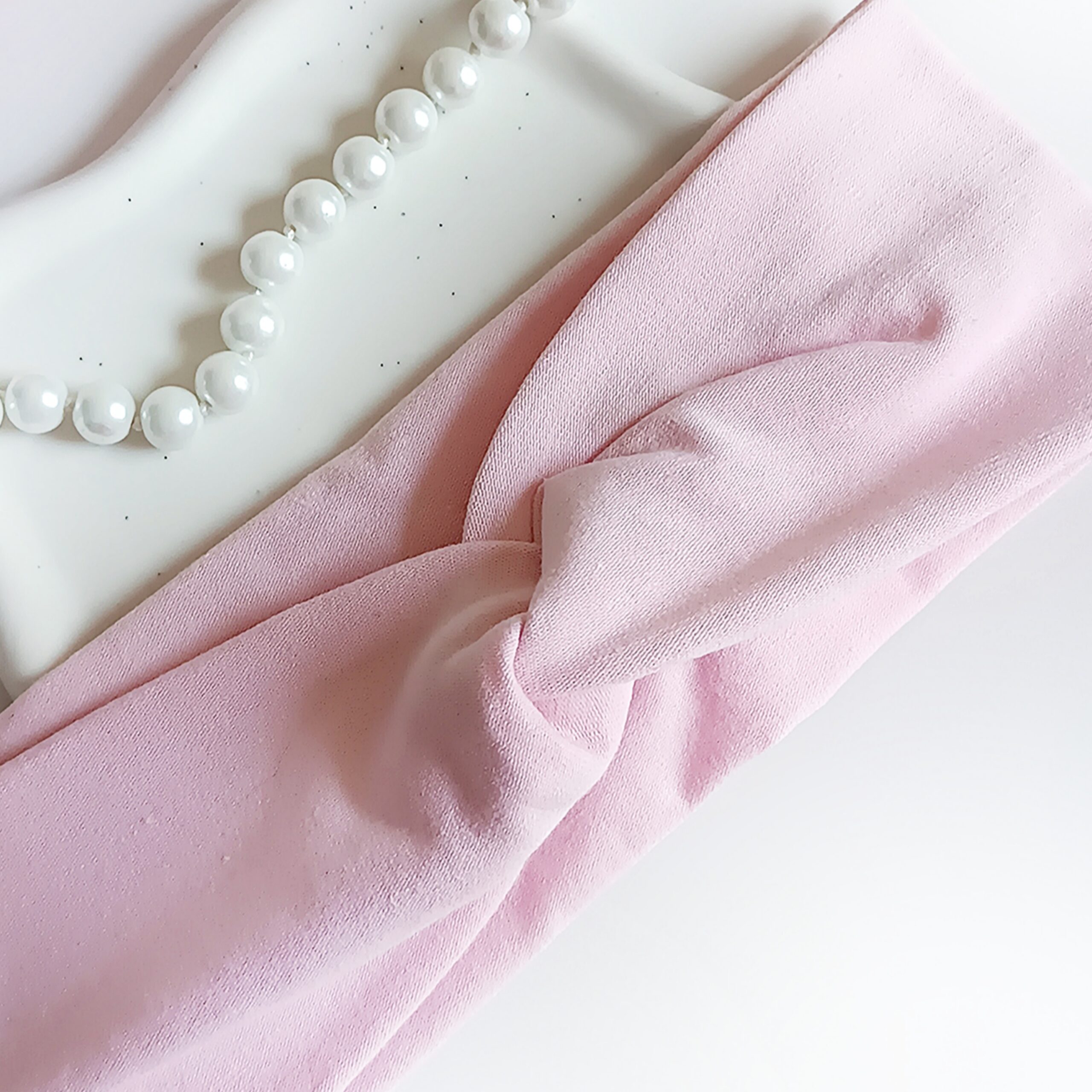 Opaska do włosów - dziecięca - jasnoróżowa - obrazek 5