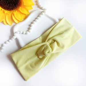 Opaska do włosów - dziecięca - cytrynowa