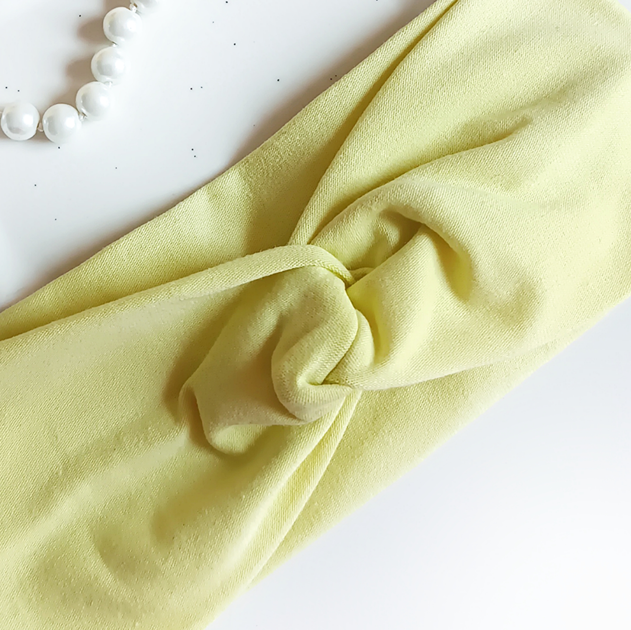 Opaska do włosów - dziecięca - cytrynowa - obrazek 5