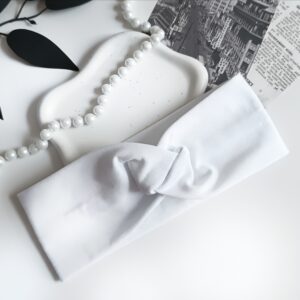 Opaska do włosów - dziecięca - biała