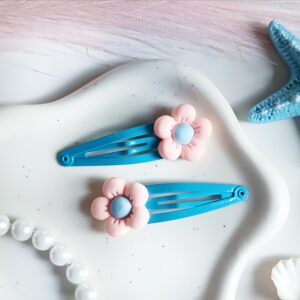 Spinki do włosów dla dzieci - różowe kwiatki