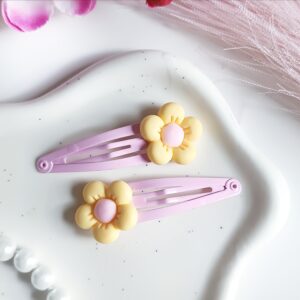 Spinki do włosów dla dzieci - żółte kwiatki