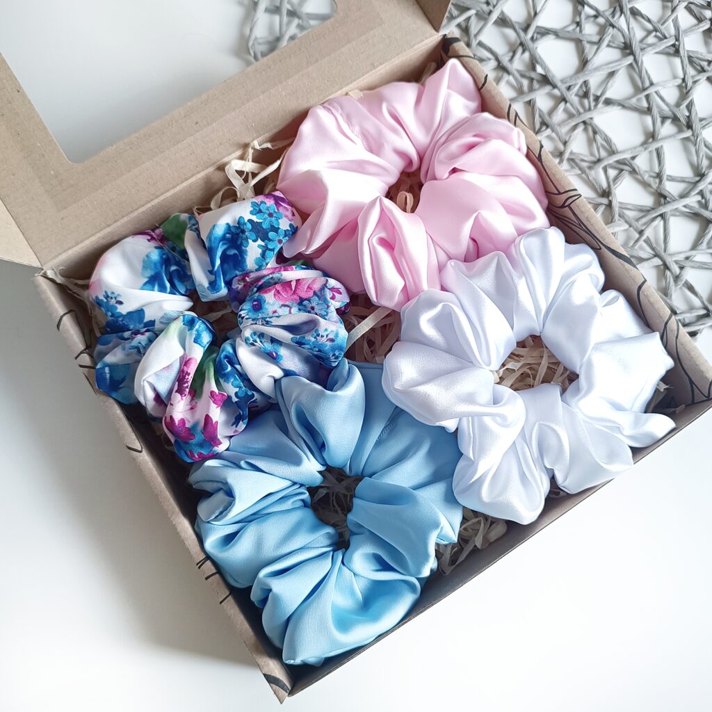 Box prezentowy z wiosennymi gumkami