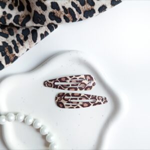 Spinki do włosów - panterka