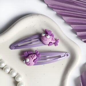 Spinki do włosów dla dzieci - fioletowe rybki