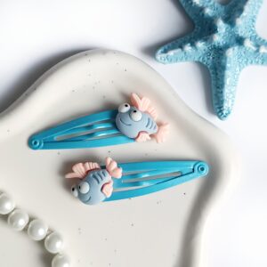 Spinki do włosów dla dzieci - niebieskie rybki