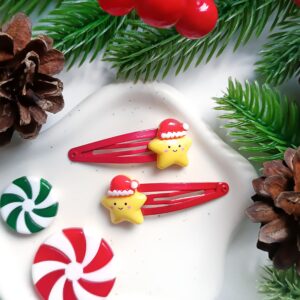 Świąteczne spinki do włosów dla dzieci - gwiazdki