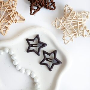 Spinki dla dzieci - gwiazdki - mokka