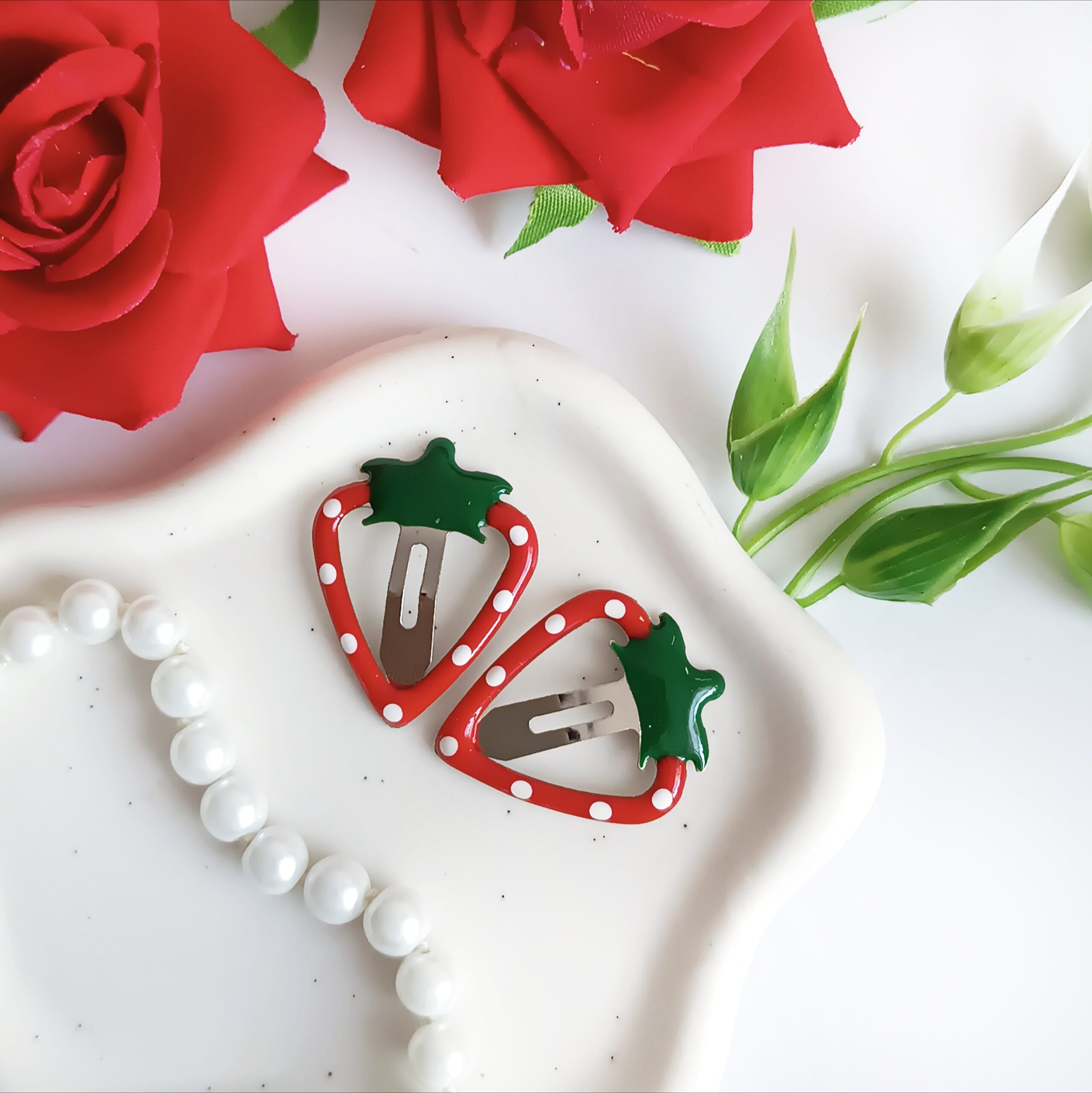 Spinki dla dzieci - truskawki