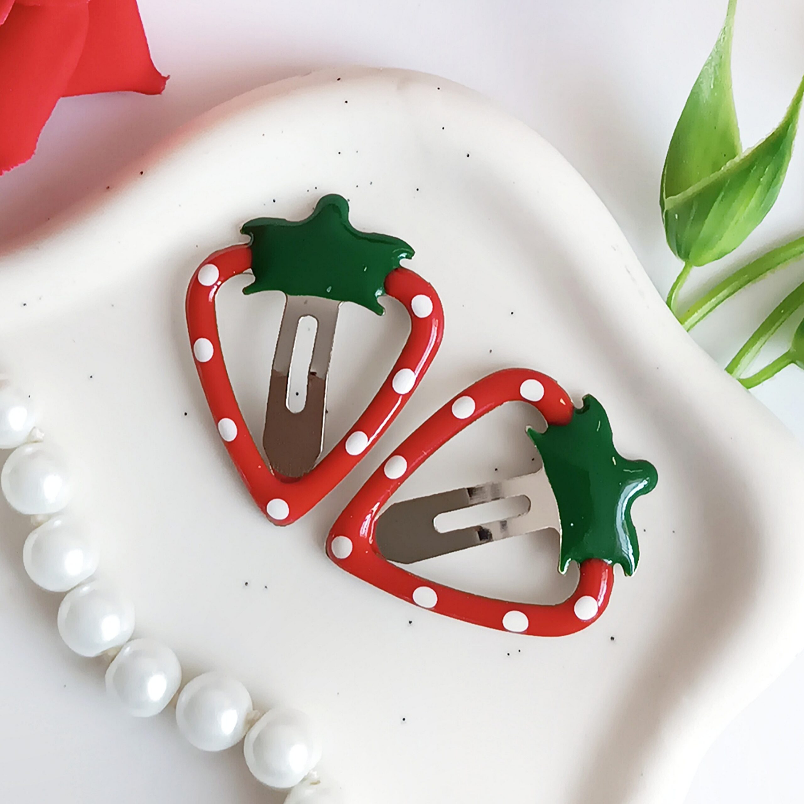 Spinki dla dzieci - truskawki - obrazek 2