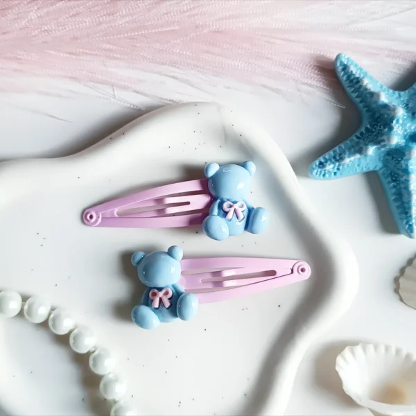 Spinki dla dzieci jasnoniebieskie misie.