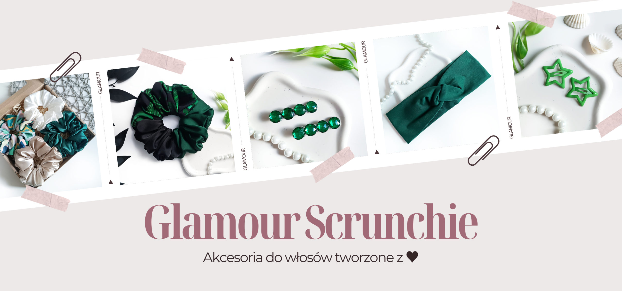 Kwiecień - glamour scrunchie - pc