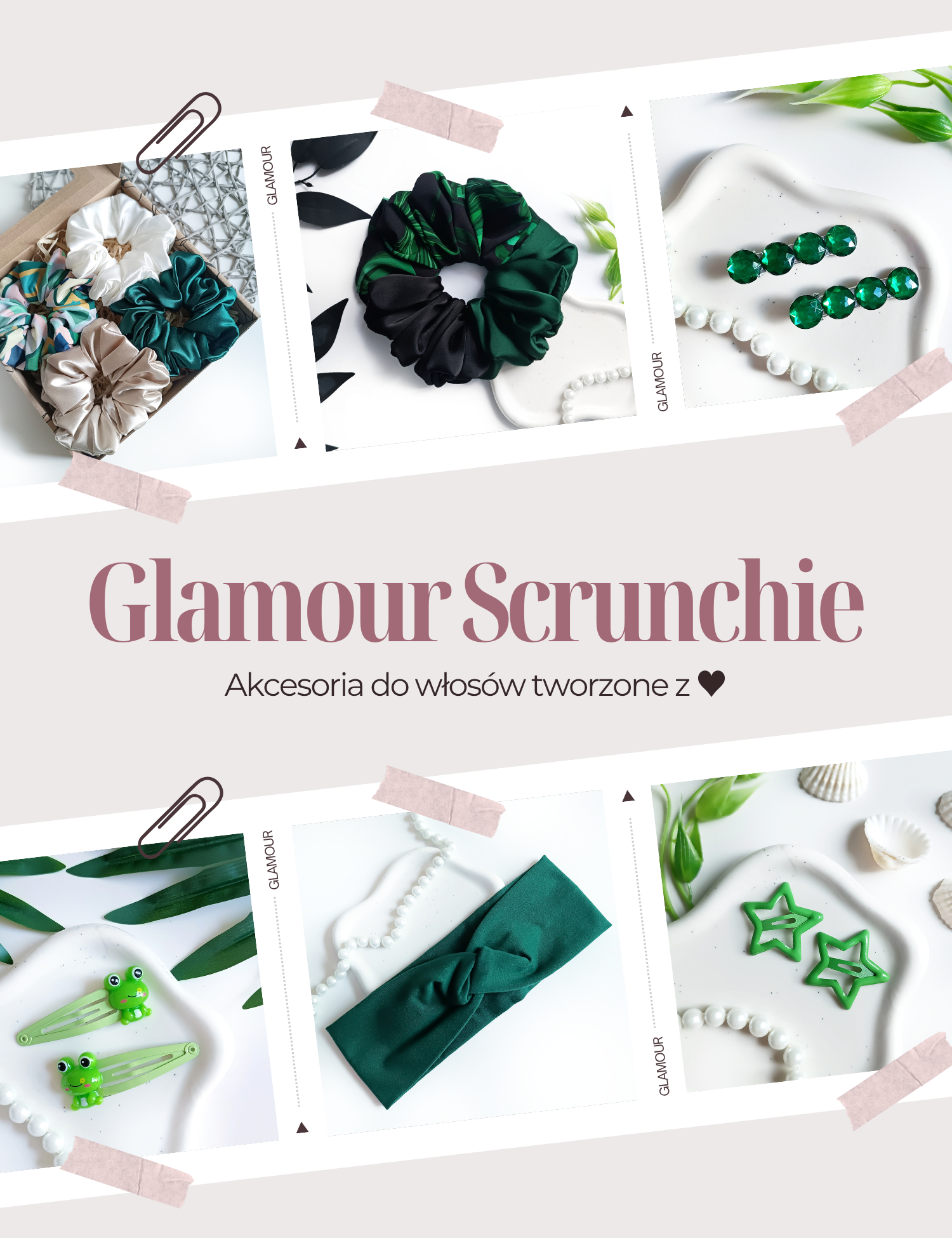 Kwiecień - glamour scrunchie - tel