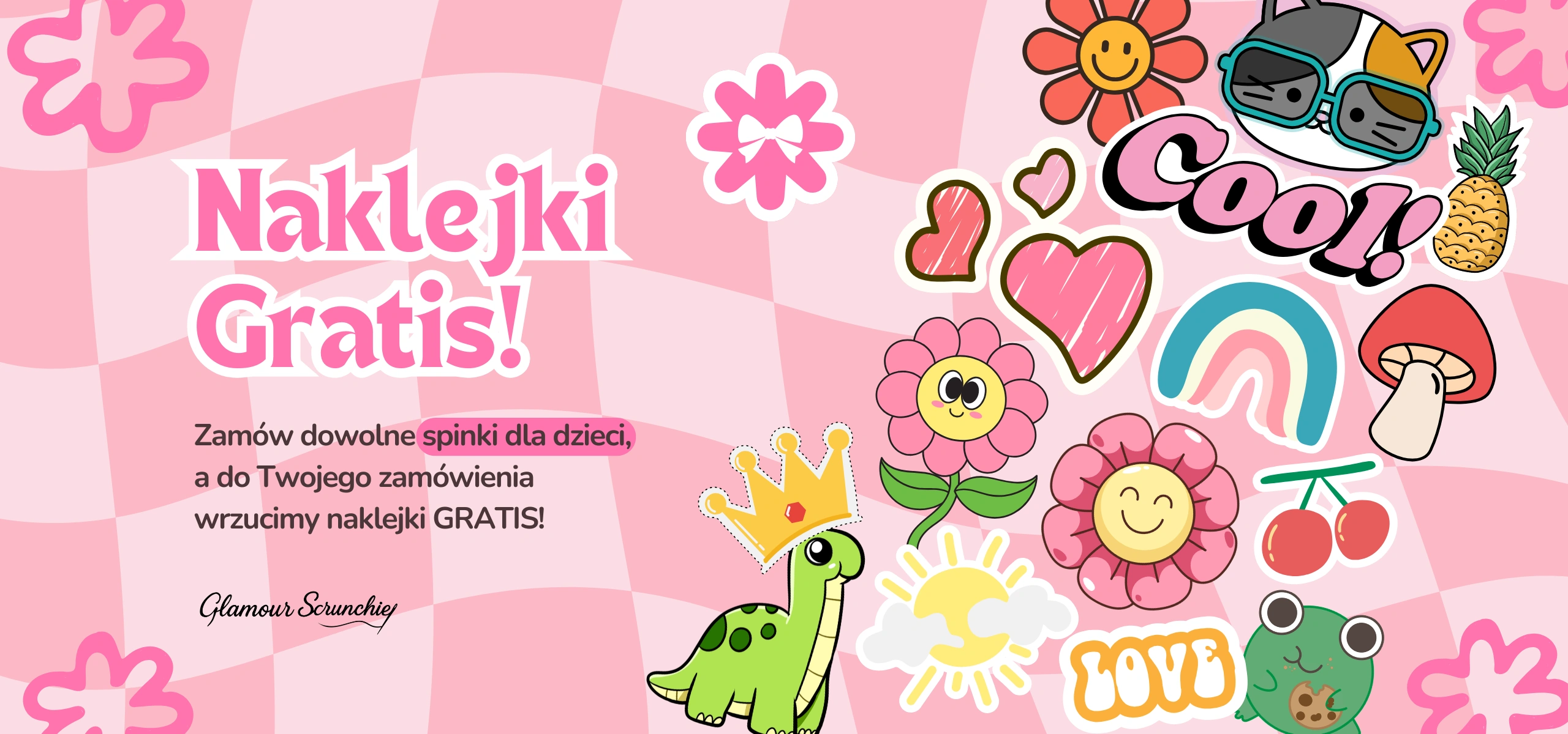 Zamów dowolne spinki dla dzieci a do Twojego zamówienia wrzucimy naklejki gratis!