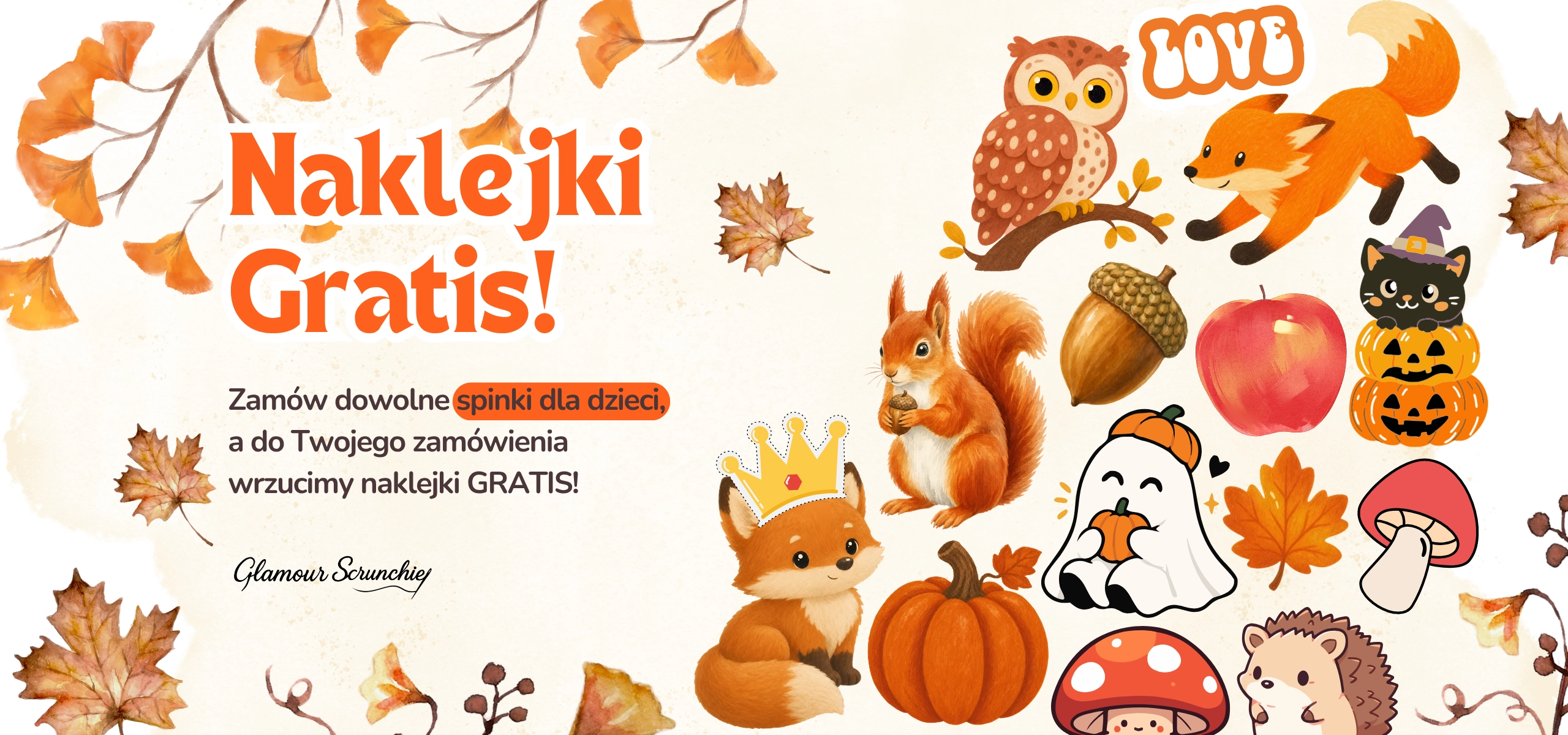 Zamów dowolne spinki dla dzieci a do Twojego zamówienia wrzucimy naklejki gratis!