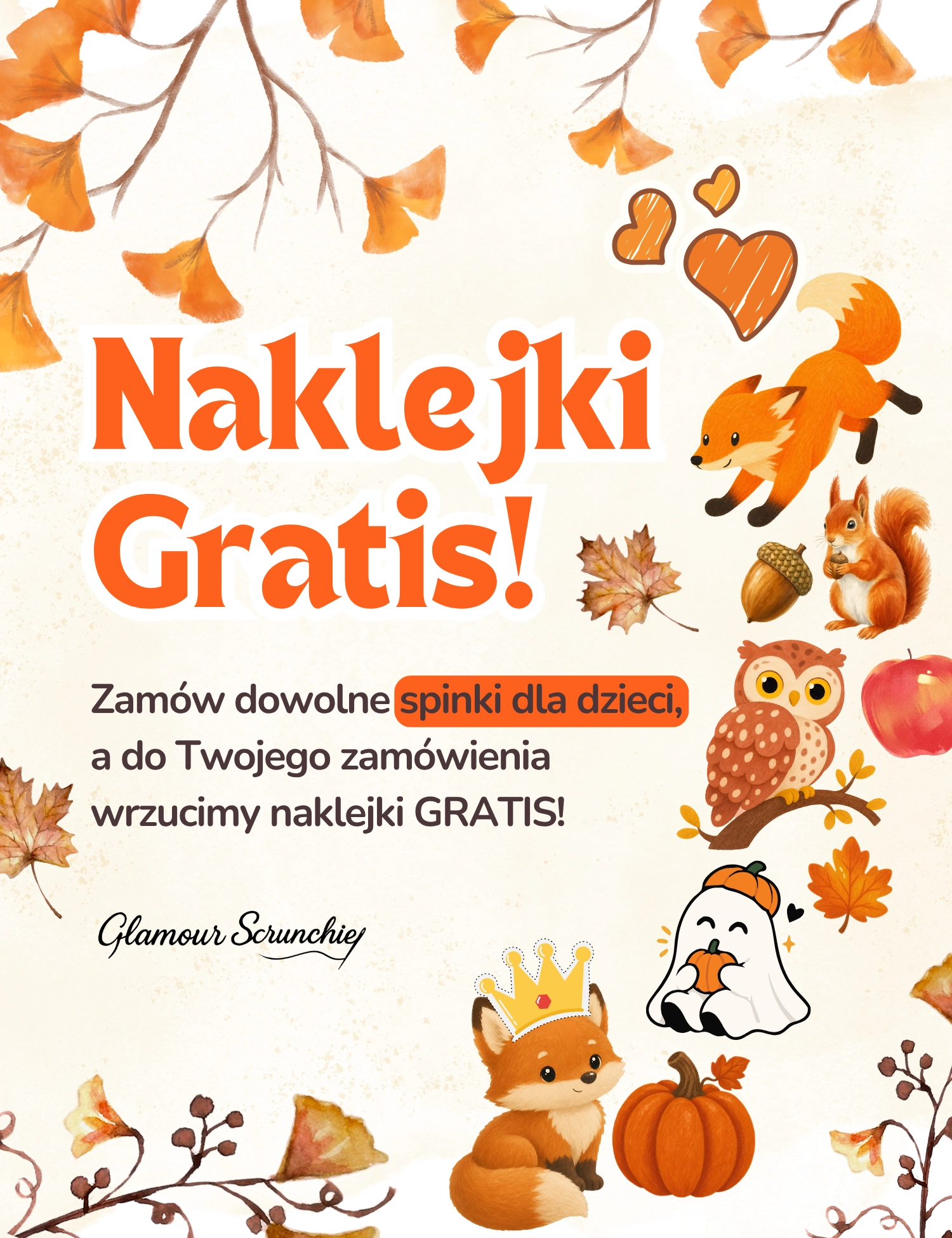 Zamów dowolne spinki dla dzieci a do Twojego zamówienia wrzucimy naklejki gratis!